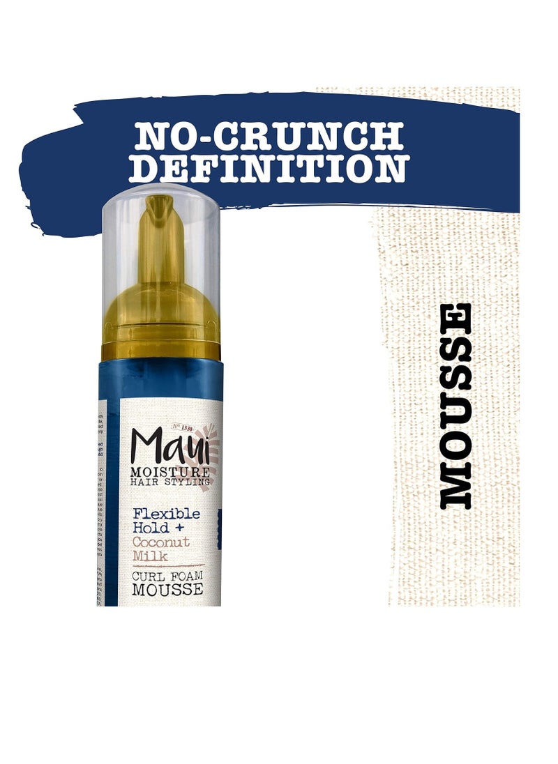 MAUI MOISTURE Maui Moisture Flexible Hold + Coconut Milk Curl Foam Mousse, for Curly Hair Styling, No Drying Alcohols, Parabens or Silicone, 8.5oz  - Image 4