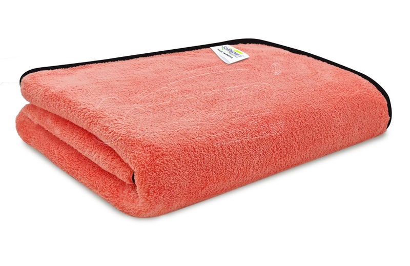 SOFTSPUN Microfiber Bath Towel 1 pc 280 GSM 70X140 Peach Colour! Ultra Absorbent Super Soft & Lightweight Quick Drying for Men & Women Daily Use Extra Large Size Unisex. - Image 1