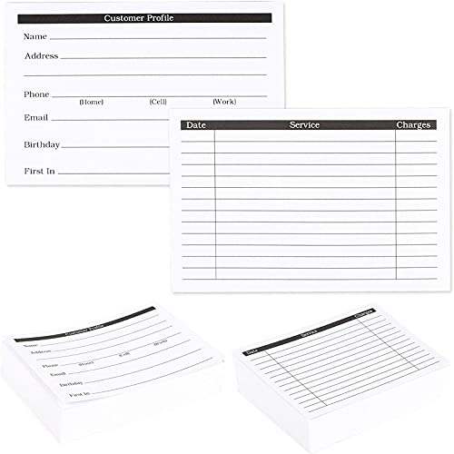 Okuna Outpost Client Profile Cards - 6 x 4 in, White, 100-Pack - Salon & Hairdresser Client Record and Contact Info Cards for Stylists - Image 1