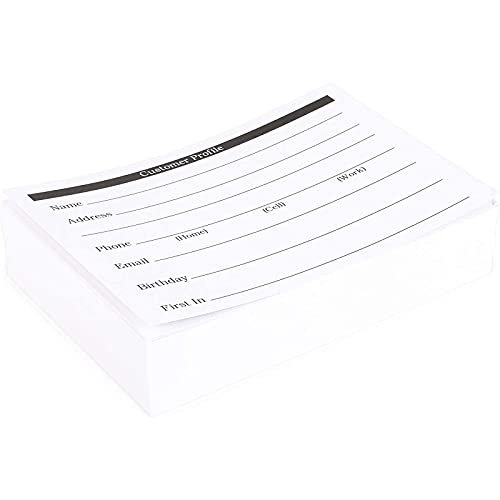 Okuna Outpost Client Profile Cards - 6 x 4 in, White, 100-Pack - Salon & Hairdresser Client Record and Contact Info Cards for Stylists - Image 4
