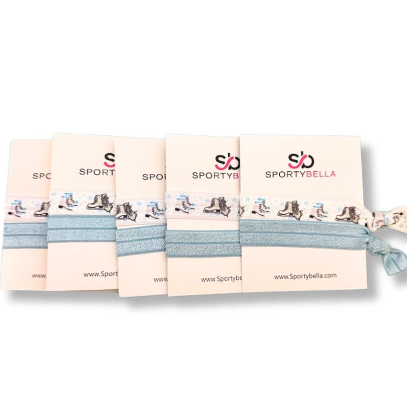 Infinity Collection Figure Skating Hair Accessories No Crease Ice Skating Hair Ties Set of 5 Skate Party Favors