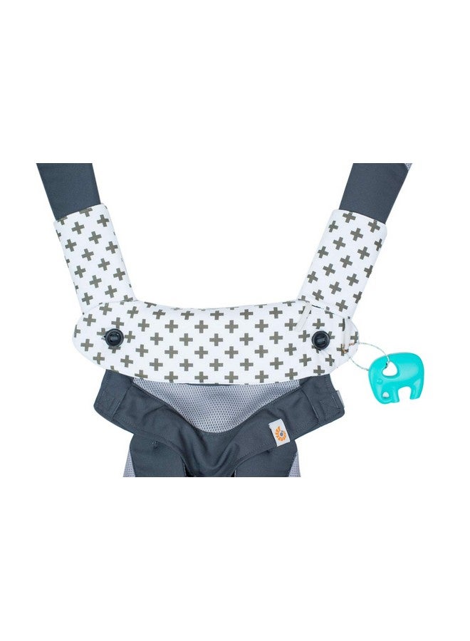 Mila Millie Mila Millie Premium 2 Packs Drool and Teething Reversible Cotton Pad - Fits Ergobaby Four Position 360 and Most Baby Carrier - Gray Arrow Cross Design - Hypoallergenic - Image 3