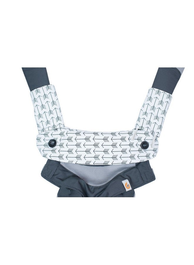 Mila Millie Mila Millie Premium 2 Packs Drool and Teething Reversible Cotton Pad - Fits Ergobaby Four Position 360 and Most Baby Carrier - Gray Arrow Cross Design - Hypoallergenic - Image 4