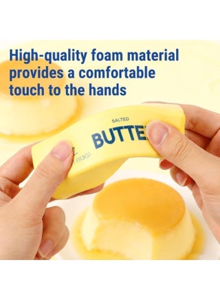 Butter Squishy Slow Rising Stress Relief Toy, Realistic Butter Stick Squeeze Toy, Soft PU Foam Fidget Toy for Anxiety & Sensory Relief, Cute Desk Decor for Kids & Adults, Office & School(2PCS) - view 2