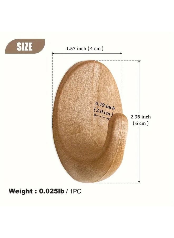 3 قطع من الخطافات اللاصقة البيضاوية بدون حفر لتثبيت الحائط للمناشف والملابس والحقائب والمطبخ والحمام - Image 3