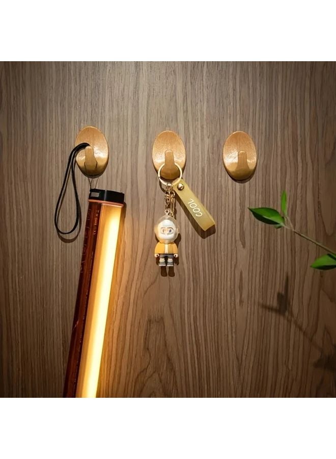 3 قطع من الخطافات اللاصقة البيضاوية بدون حفر لتثبيت الحائط للمناشف والملابس والحقائب والمطبخ والحمام - Image 5