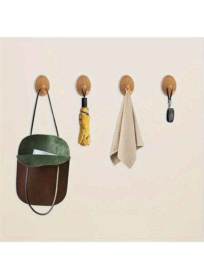 3 قطع من الخطافات اللاصقة البيضاوية بدون حفر لتثبيت الحائط للمناشف والملابس والحقائب والمطبخ والحمام - Image 4