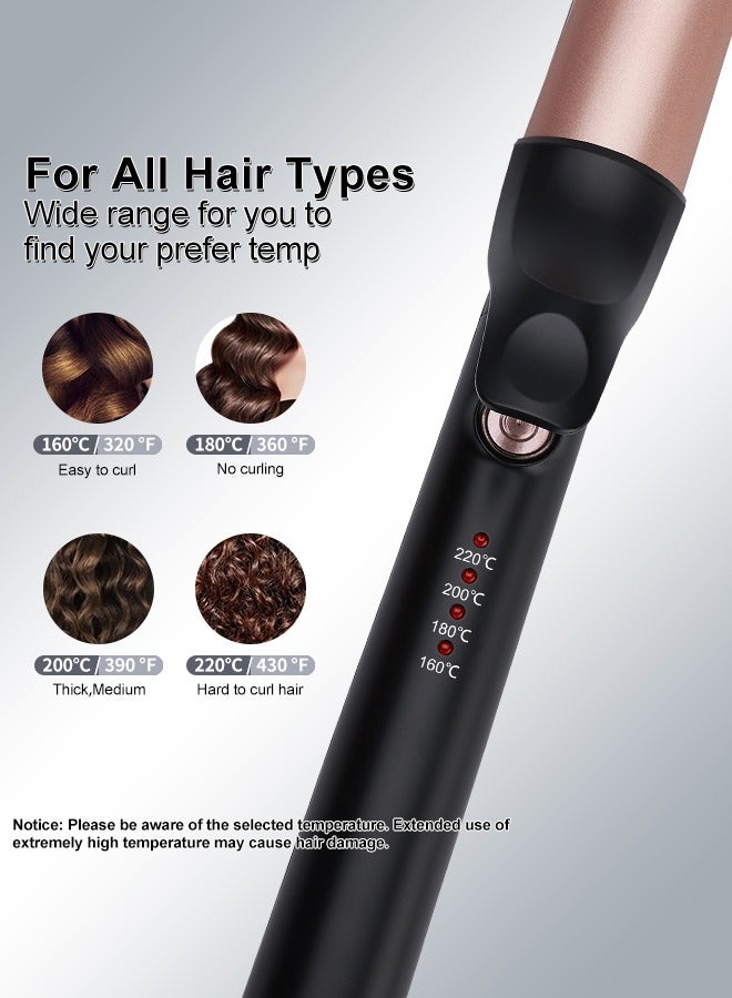 BESTIS 32mm Hair Curling Irons & Wands 1.26 Inch Curling Tong Barrel Ultra-Fast Heat Curler Wand with Led 4 Temperature Setting 160°C-220°C 2m Swivel Cord - Image 4