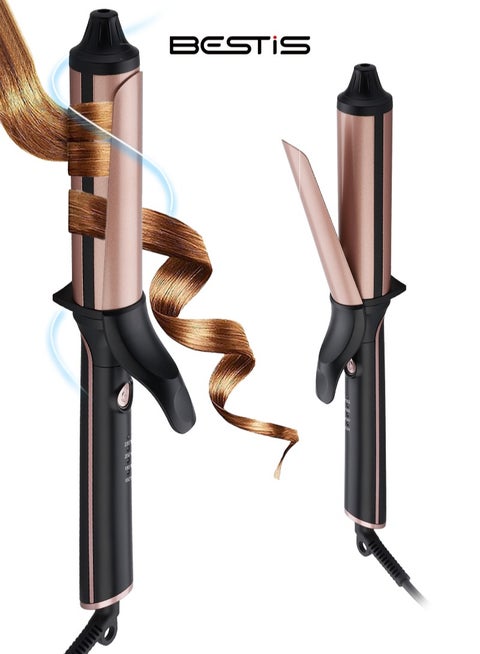 32mm Hair Curling Irons & Wands 1.26 Inch Curling Tong Barrel Ultra-Fast Heat Curler Wand with Led 4 Temperature Setting 160°C-220°C 2m Swivel Cord