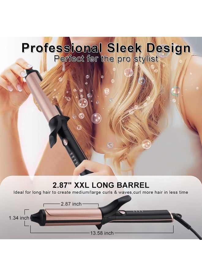 BESTIS 32mm Hair Curling Irons & Wands 1.26 Inch Curling Tong Barrel Ultra-Fast Heat Curler Wand with Led 4 Temperature Setting 160°C-220°C 2m Swivel Cord - Image 3