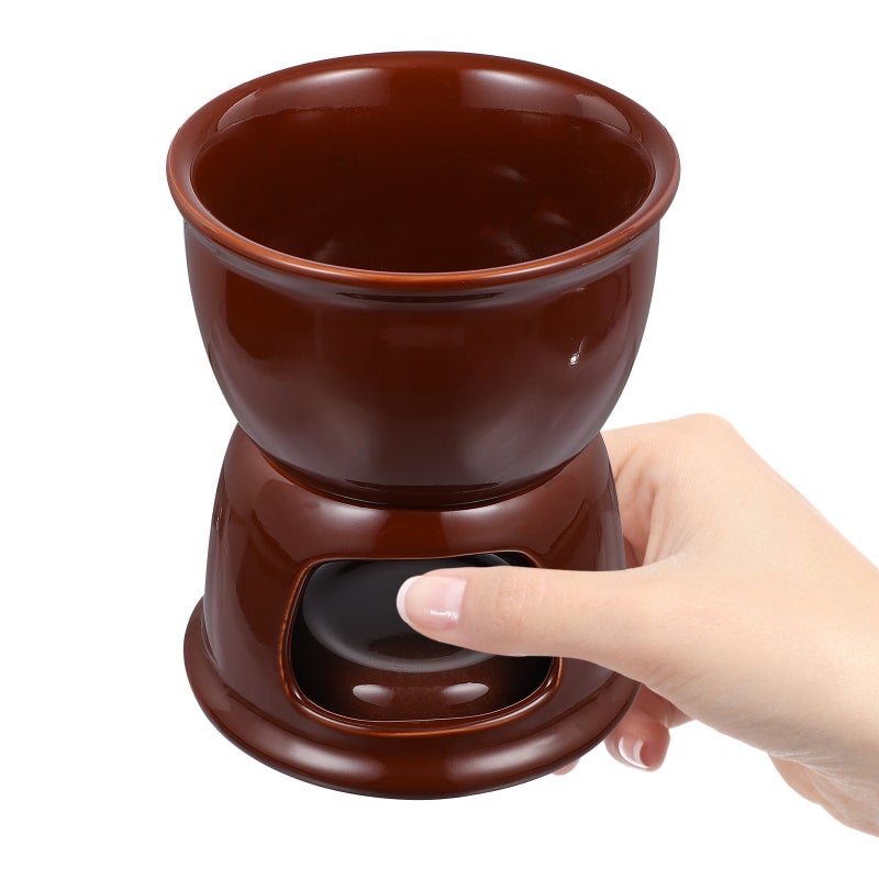 1 Set Ceramic Cheese Fondue Cheese Melting Pot Chocolate Melting Stove - Image 3
