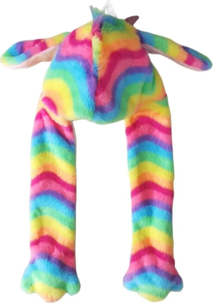 اوراس ديزينج New Korean Model 3-Mode Colorful LED Light Unicorn Plush Ears Moving Cute Children's Beanie Hat