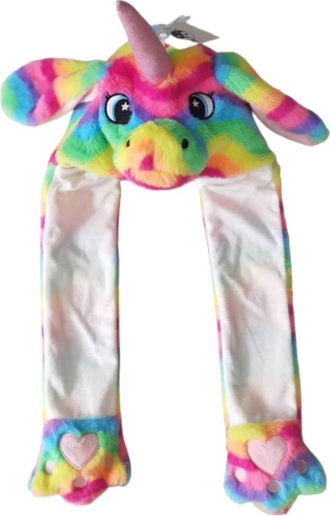 اوراس ديزينج New Korean Model 3-Mode Colorful LED Light Unicorn Plush Ears Moving Cute Children's Beanie Hat