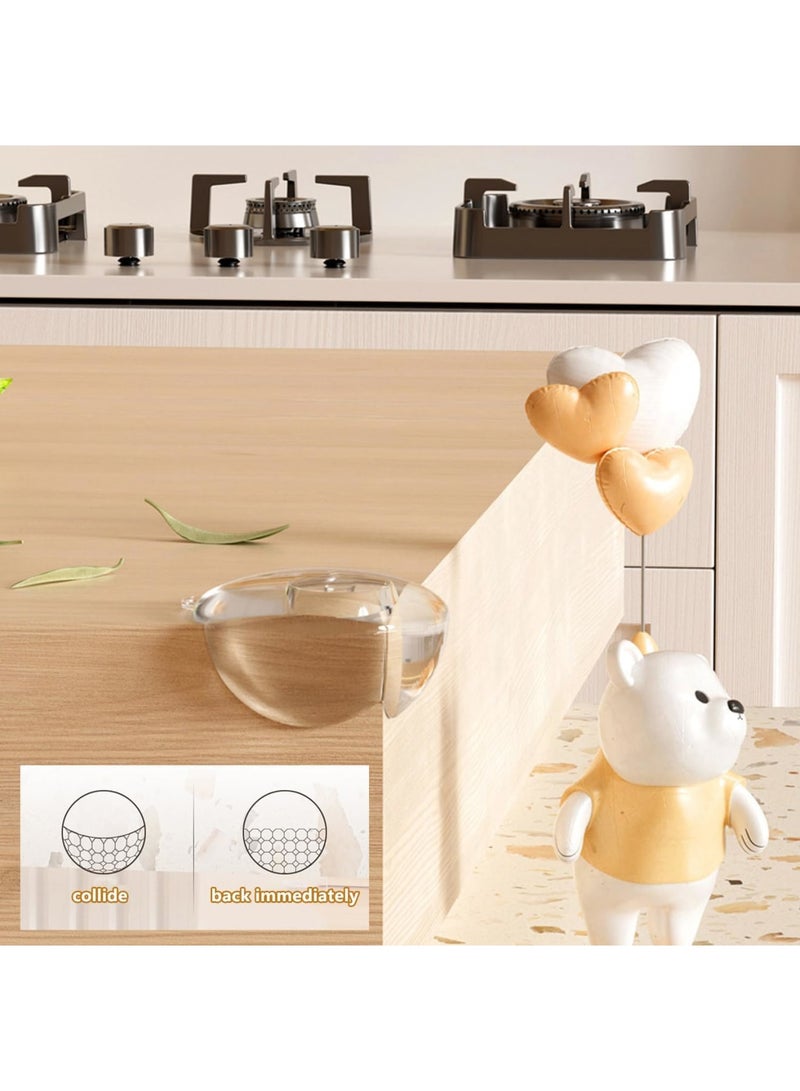 SOLARAE Corner Protectors for Baby, 20 Pack Transparent Edge Protector, Furniture Corner Protectors, Stop Child Head Injuries, Proof Bumper & Cushion for Sharp Corners, Clear - Image 2