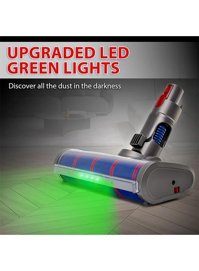 Soft Roller Brush Motorhead Attachment Quick-Release Replacement Parts with Dust Detection LED Headlights Floor Head for DS V7 V8 V10 V11 G5 Cordless Stick Vacuum Cleaners - Image 2