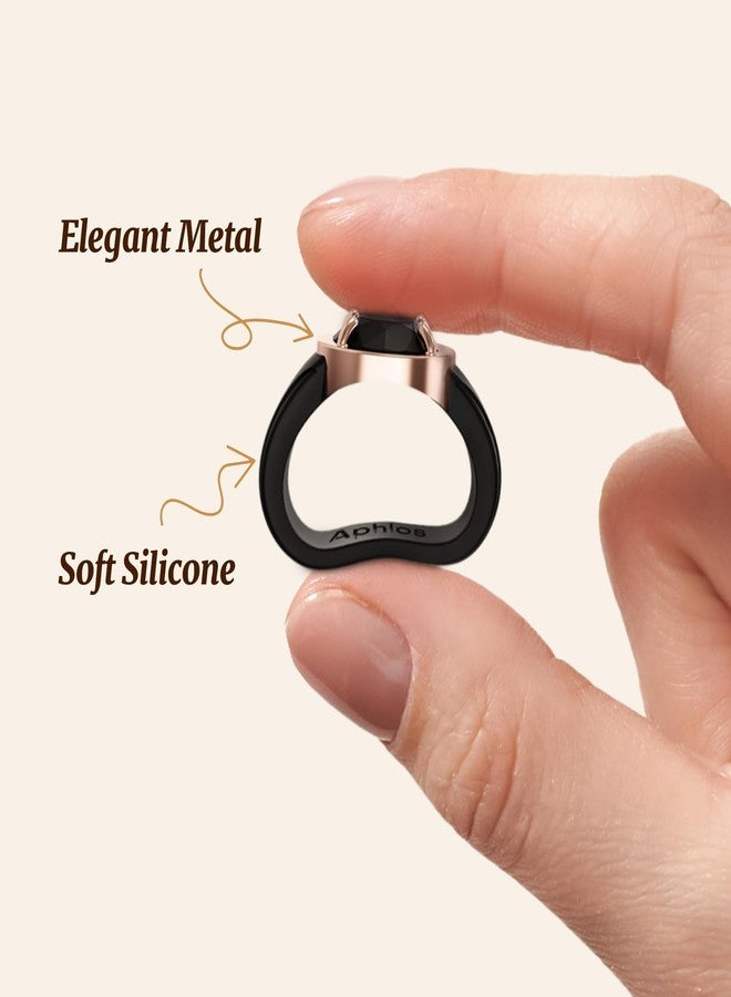 Aphlos Stylish Silicone Ring for Women, Comfortable Silicone Wedding Band for Everyday Wear & Special Occasions, Flexible and Durable for Active Lifestyle, Easy to Clean(Size 5) - Image 2