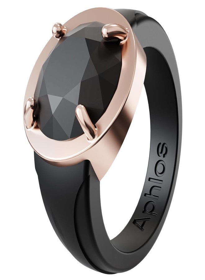 Aphlos Stylish Silicone Ring for Women, Comfortable Silicone Wedding Band for Everyday Wear & Special Occasions, Flexible and Durable for Active Lifestyle, Easy to Clean(Size 5) - Image 1