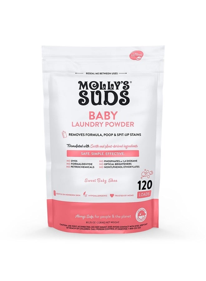 MOLLY'S SUDS Baby Laundry Detergent Powder | Removes Formula, Poop & Spit-Up Stains | Extra Gentle for Newborns (Sweet Baby Shea)  - Image 1