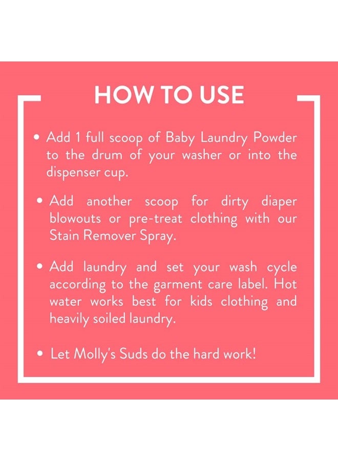 MOLLY'S SUDS Baby Laundry Detergent Powder | Removes Formula, Poop & Spit-Up Stains | Extra Gentle for Newborns (Sweet Baby Shea)  - Image 4