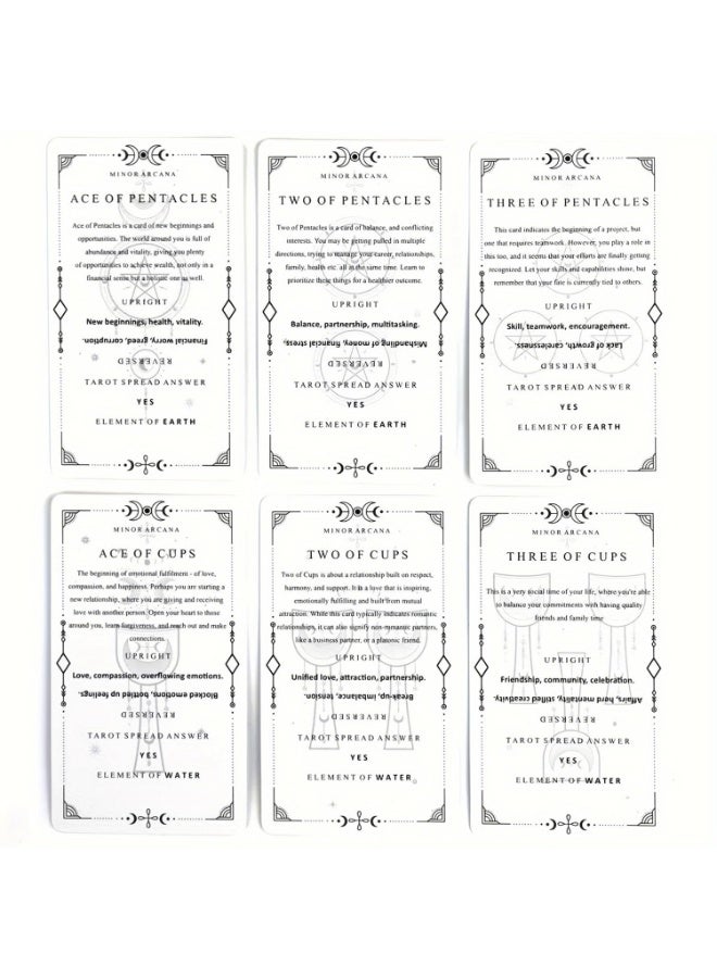 NIBEMINENT 78 pieces of clear-textured tarot cards, a classic tarot learning deck with explanatory notes for divination games, suitable for beginners to use. - Image 4