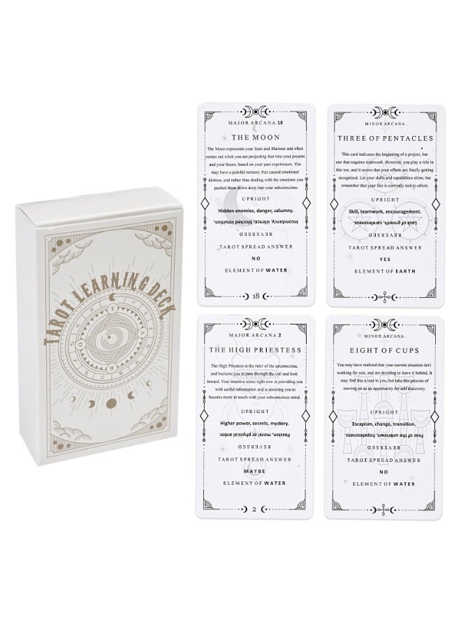 NIBEMINENT 78 pieces of clear-textured tarot cards, a classic tarot learning deck with explanatory notes for divination games, suitable for beginners to use. - Image 1