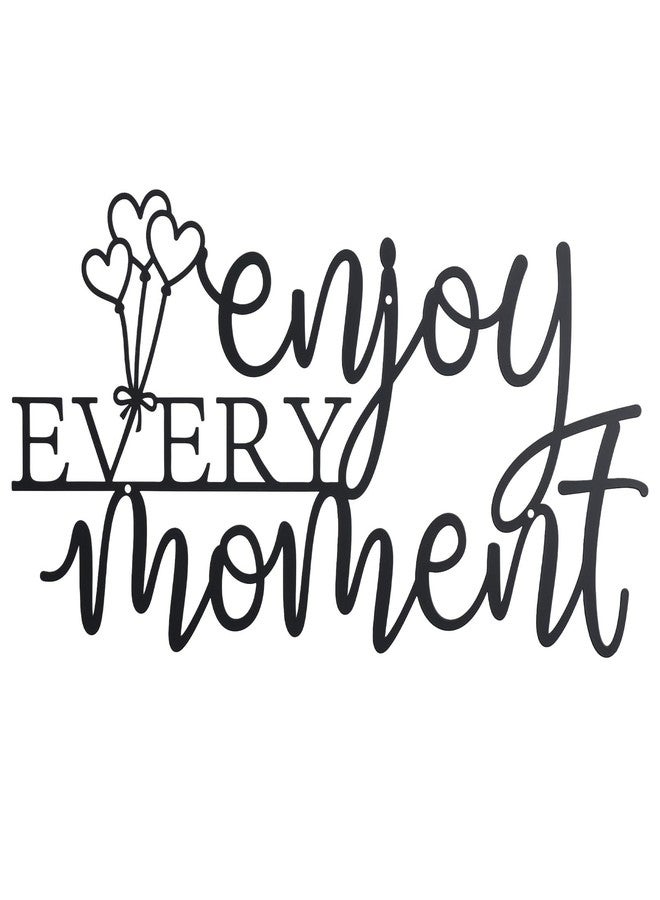 OYEFLY Metal Wall Sign Decor,Metal Words Hallway Wall Decor (Black) - Image 1