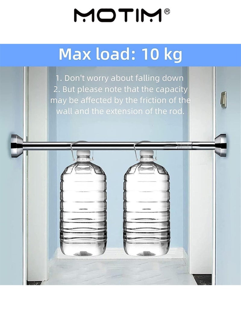 Motim Extendable Shower Curtain Rod Stainless Steel Shower Curtain Rod for Curtain Shower and Closet (Silver 155-260 cm) - Image 4