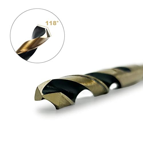 LEPEVNEY 14mm Reduced Shank Twist Drill Bit with 1/2 Inch Shank for Stainless Steel Aluminum Alloy Metal Copper Plastic Wood, Made of High Speed Steel 4341, Ideal for Drilling Steel Plate - Image 3