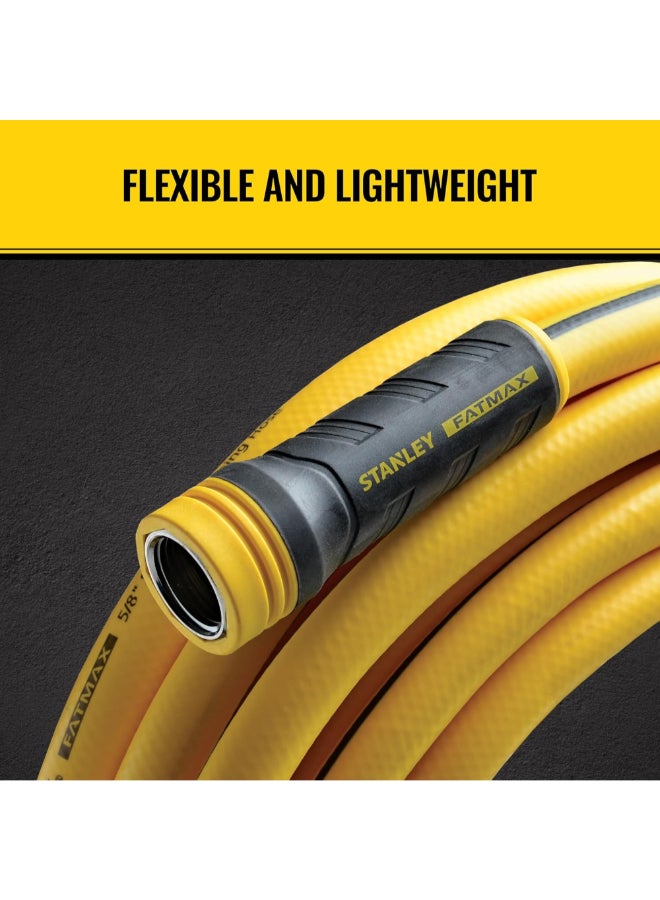 Stanley Fatmax Professional Grade Garden Water Hose Yellow and Black 5/8 Inch x 100 ft BDS6652 - Image 3