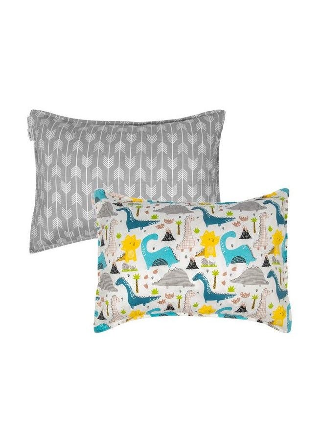 ALVABABY - Toddler Pillowcases Cotton Pillow Cover Fits 14X19 Or 13 X 18 Kids Bedding Pillow 2 Pack Large Pillow Covers Envelope For Babies Children Boys Girls Sleeping And Travel Dinosaurs 2L Tpw10 - Image 1