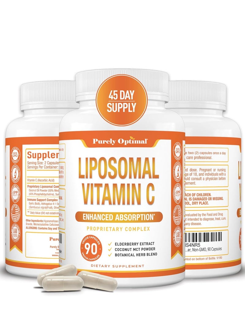 بحتة الأمثل مكمل فيتامين C الشحمي، 90 كبسولة، تكفي لمدة 45 يومًا - Image 1