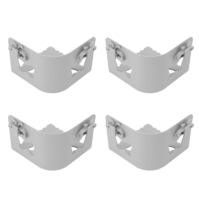 Bed Sheet Holders 4 Pack Grey Plastic - Almost Invisible Design Bed Sheet Straps - Locking Mechanism Anti Slip Bed Sheet Clips for Home Bedroom Smooth Mattress Surfaces - Image 3