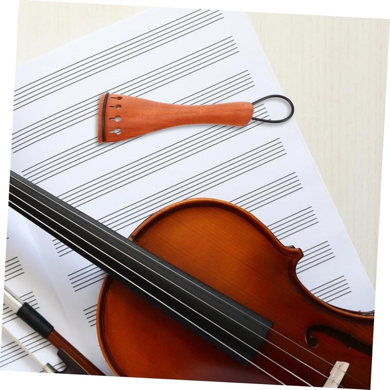 Violin Tailpiece Kit Fine Tuners Tailgut Wood Violin String Adjusters for Repair Practice - Image 4