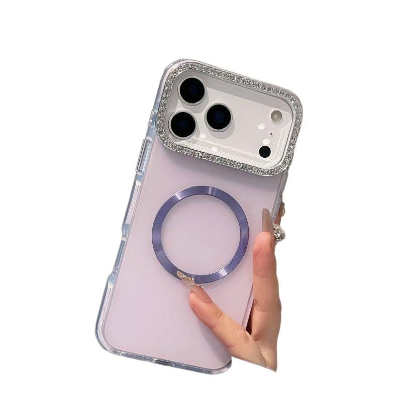 غطاء MagSafe بAcrylic لـ iPhone 11 مع حماية من السقوط ومغناطيس قوي مع مقاوم للصدمات مع ملمس غير لامع مع مقاوم للخدش باللون بنفسجي مغناطيسي من الأكريليك - Layan Lure - Image 1