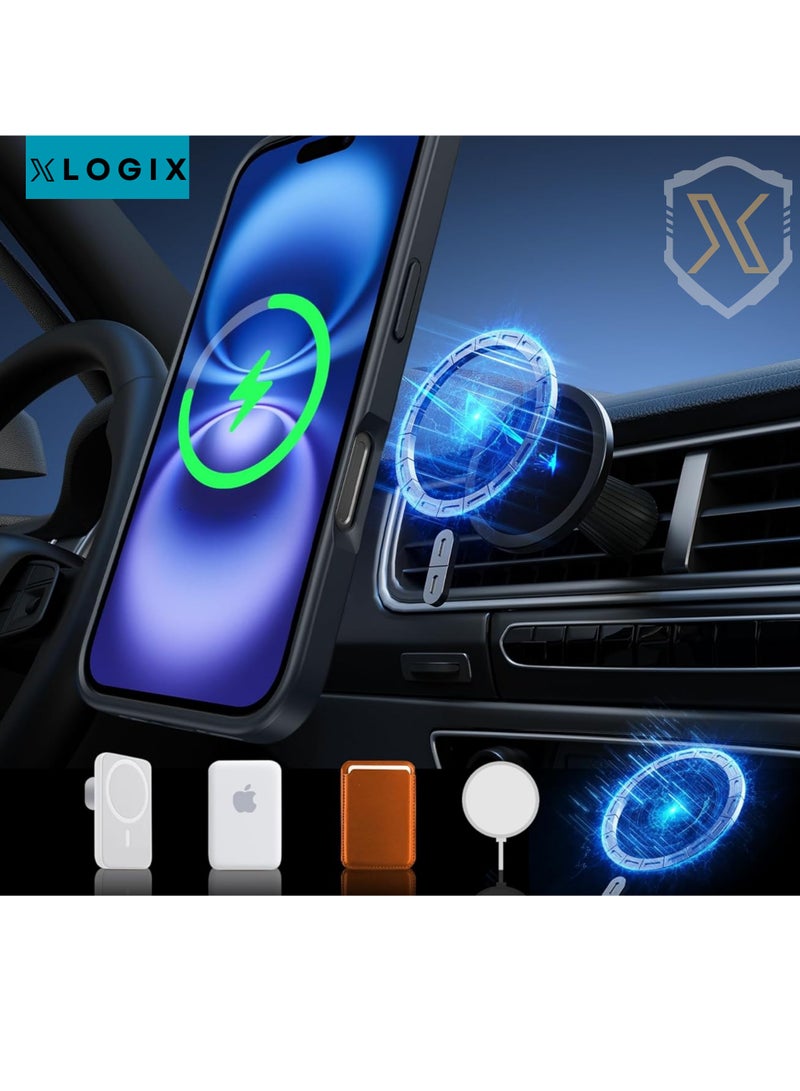 XLogix FrostX for iPhone 16 Case, Frosted Blue - Slim Protective Cover with MagSafe Compatibility | Shockproof & Scratch-Resistant Design, FrostX Series - Image 3
