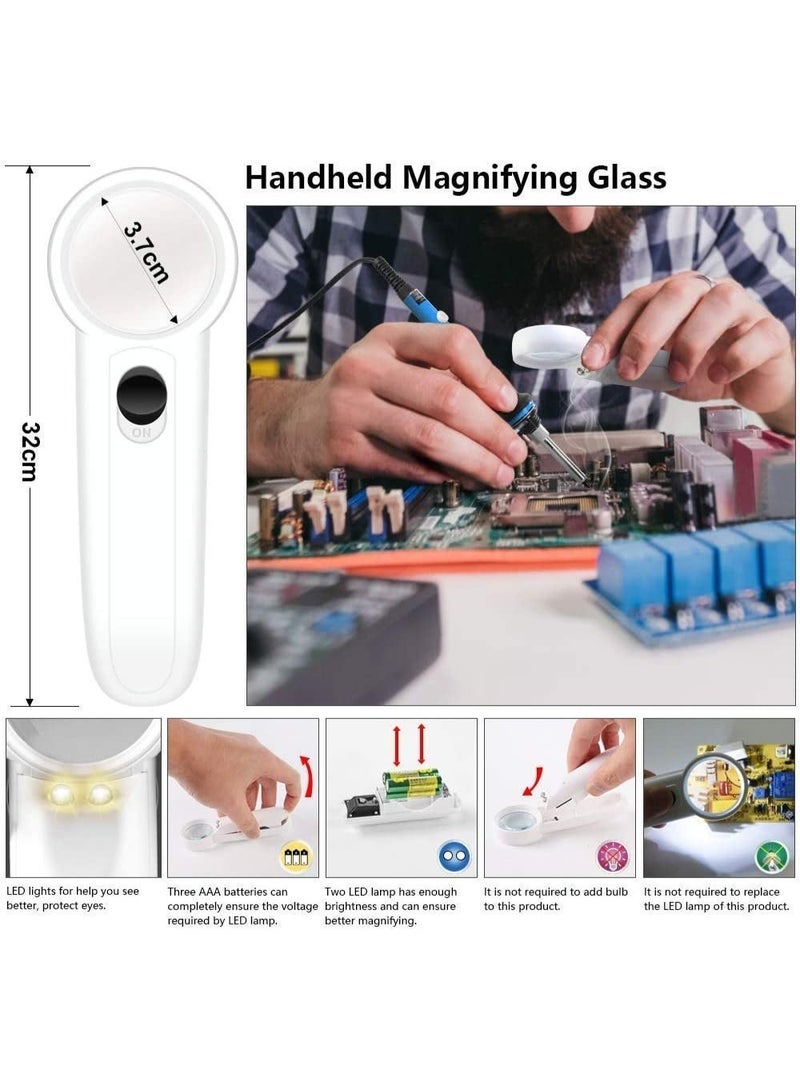 ELIKLIV Soldering Iron Kit Electronics, 21-in-1, 60W LCD Adjustable Temperature Soldering Iron, 5pcs Soldering Iron Tips, Soldering Iron Stand, Desoldering Pump, Magnifier, Solder Wire, Tweezers, PU Carry Bag , Ideal for Electrical Work - Image 2