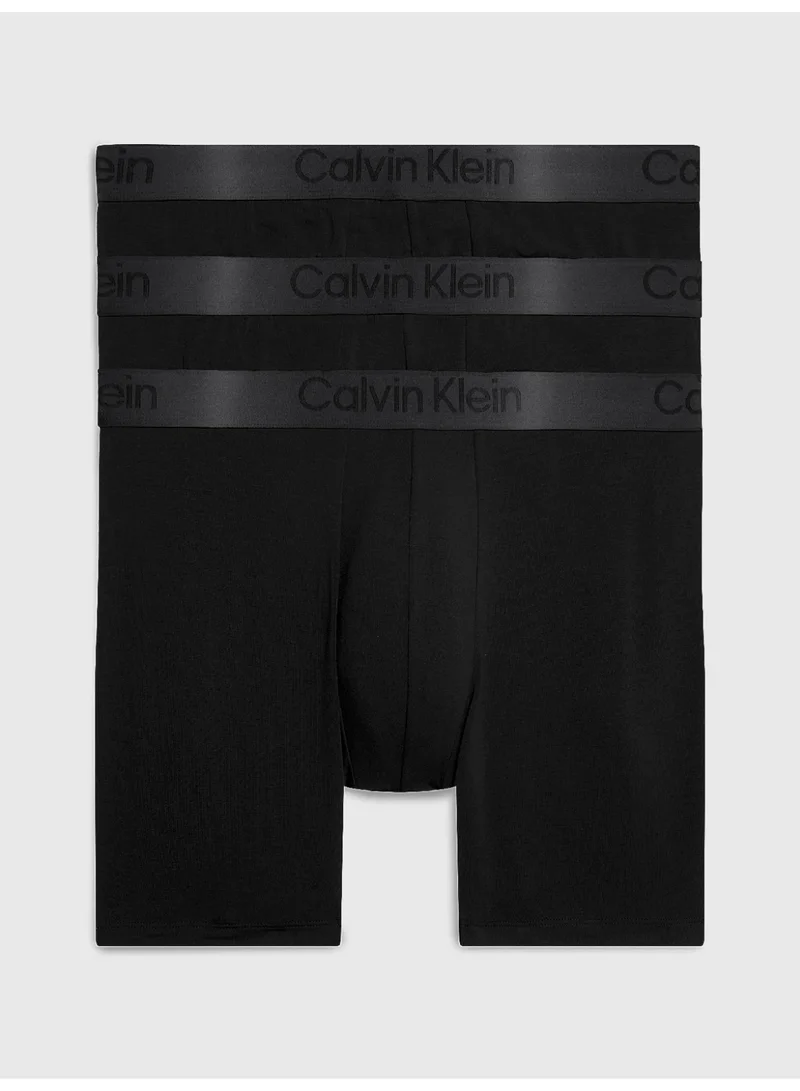 CALVIN KLEIN 3 Pack Boxer Briefs - CK Black