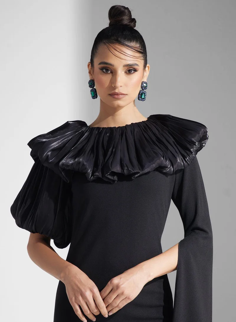 Golden Apple Statement Shoulder Dress