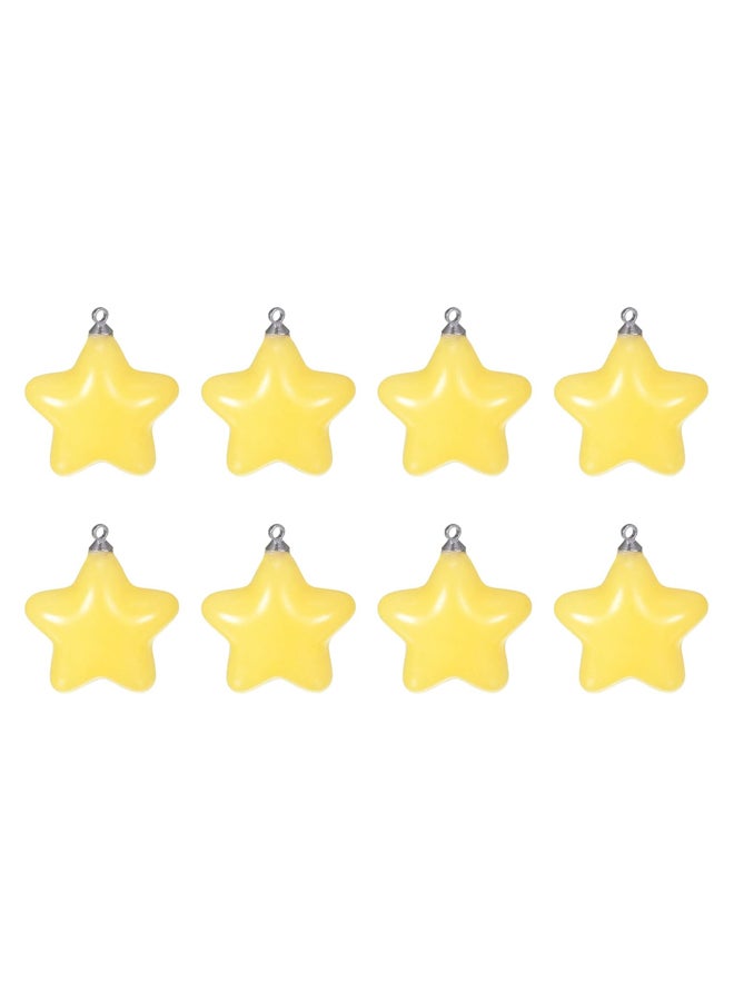 Star Pendant, 8pcs 26mm Acrylic Beads with Loop - Image 1