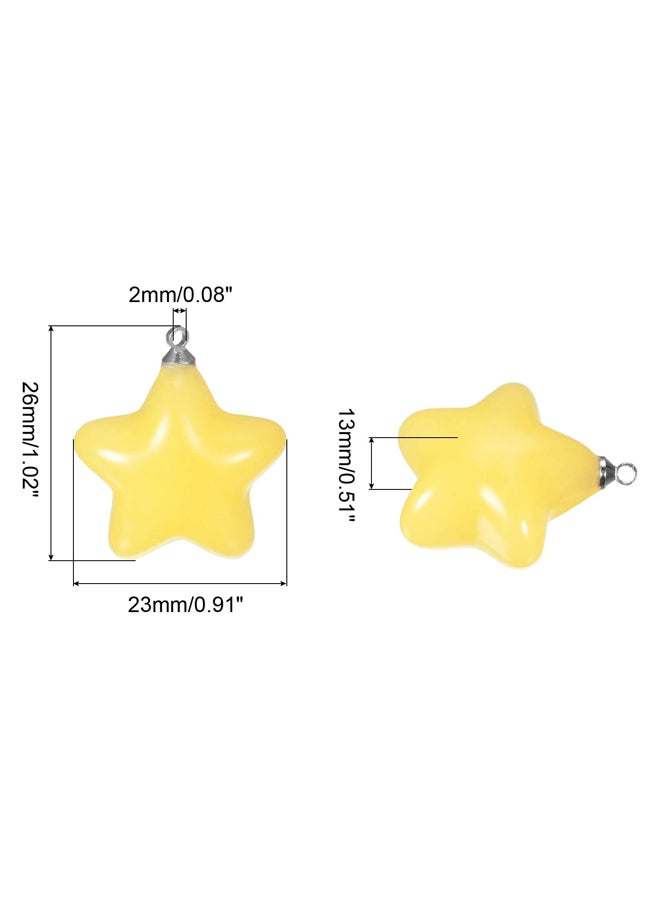 Star Pendant, 8pcs 26mm Acrylic Beads with Loop - Image 2