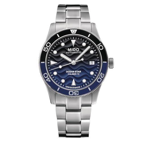 MIDO Ocean Star 39 - Swiss Automatic Watch for Men & Women - 39mm Stainless Steel Case - Blue Dial - Stainless Steel Bracelet - M0269071104100 - Image 1