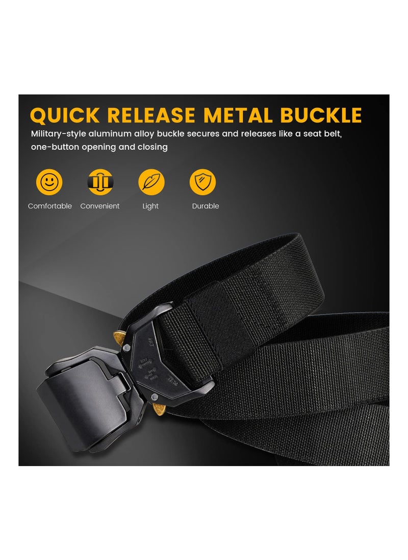 SYOSI Tactical Belt, Nylon 1.5 inch Adjustable Military Belts with Heavy-Duty Quick-Release Buckle for Men Women  - Image 2