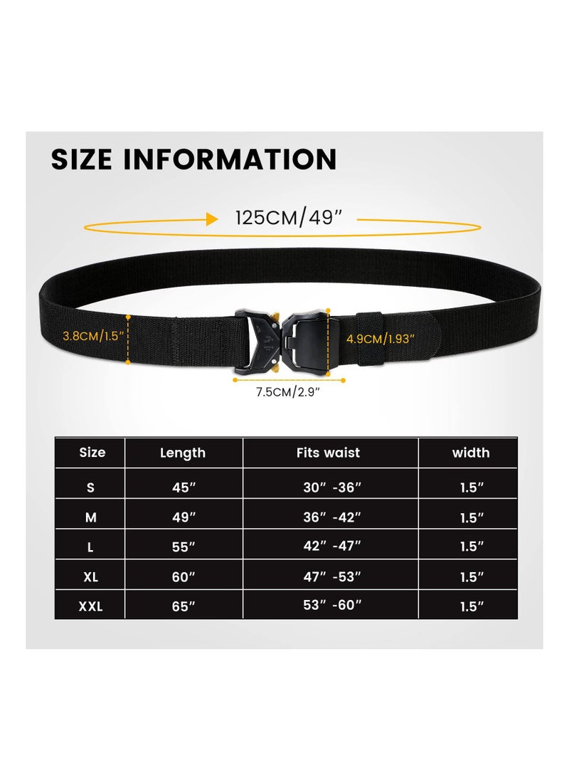 SYOSI Tactical Belt, Nylon 1.5 inch Adjustable Military Belts with Heavy-Duty Quick-Release Buckle for Men Women  - Image 5