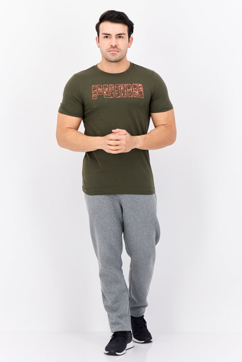 PUMA Men Sportswear Fit Short Sleeve Outdoor T-shirt, Olive - Image 3