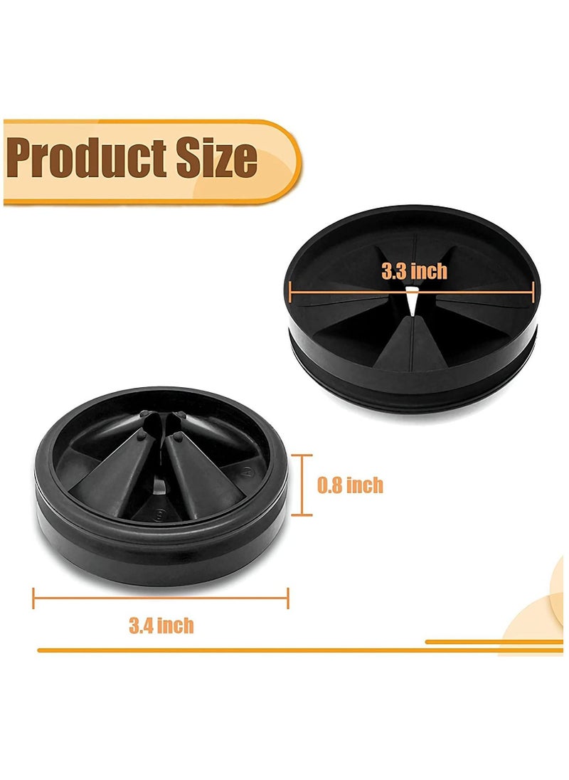 Y&D - Garbage Disposal Splash Guards, 3 3/8 Inch Sink Baffle for InSinkErator Evolution Series QCB-AM, Food Waste Disposer Stopper Collar Accessories, Rubber Drain Quiet Cover Plugs Insert Parts(2 Pack) - Image 1