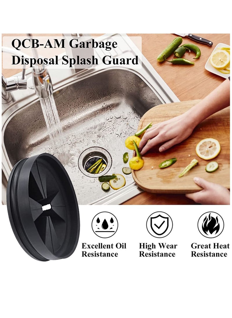 Y&D - Garbage Disposal Splash Guards, 3 3/8 Inch Sink Baffle for InSinkErator Evolution Series QCB-AM, Food Waste Disposer Stopper Collar Accessories, Rubber Drain Quiet Cover Plugs Insert Parts(2 Pack) - Image 1