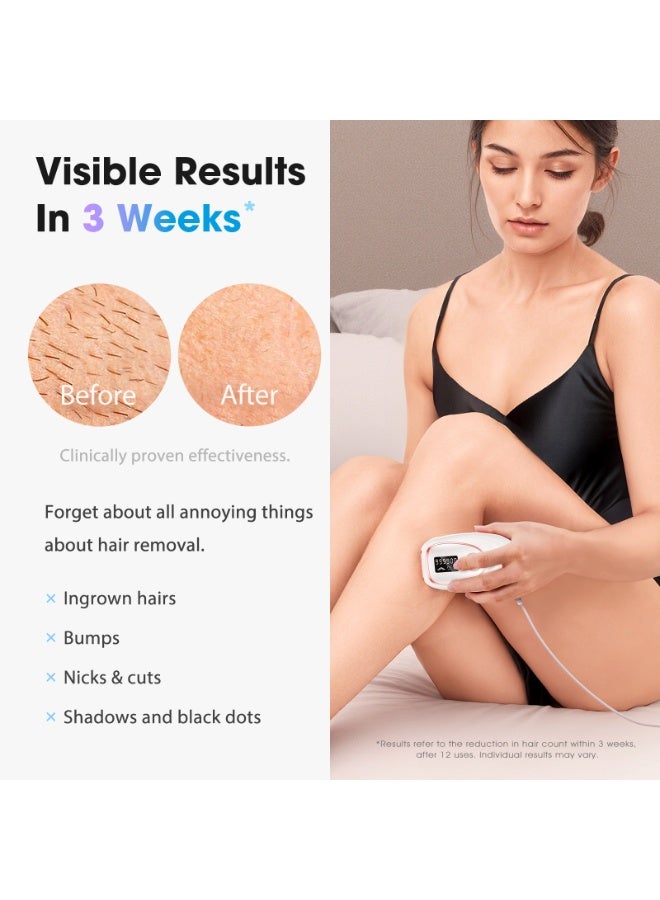 JOOYEE Laser Hair Removal Device Ice Cooling Function for Painless IPL Hair Removal with 999900 Flashes Auto and Manual Mode - Image 4