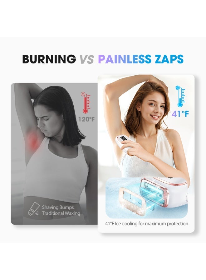 JOOYEE Laser Hair Removal Device Ice Cooling Function for Painless IPL Hair Removal with 999900 Flashes Auto and Manual Mode - Image 2