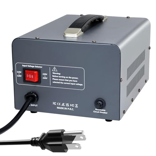 Yinleader 5000 Step Up/Down Transformer Converter 110/120 Volt - 220/240 Volt w/US Power Cord,Circuit Breaker Protection (Grey) - Image 4