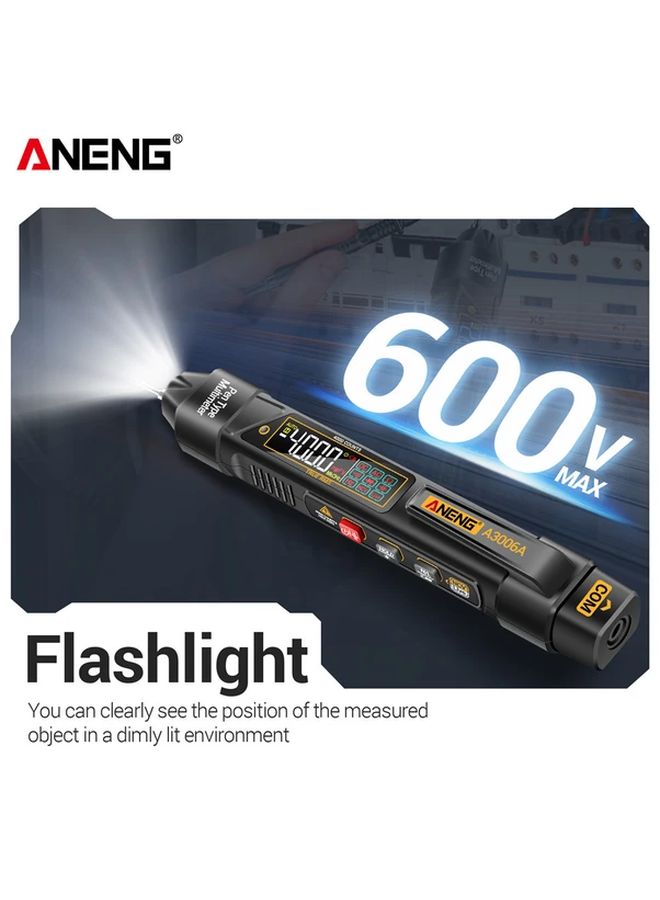 المقياس المتعدد الرقمي ANENG A3006A بعداد 4000، فاحص NCV، الصمام الثنائي، المكثف، الفولت، الأوم، الهرتز - Image 5